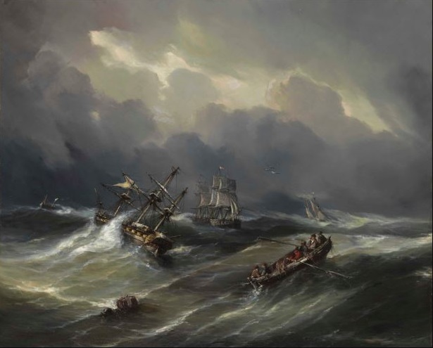 Navire en détresse, par Théodore Gudin, 1850
